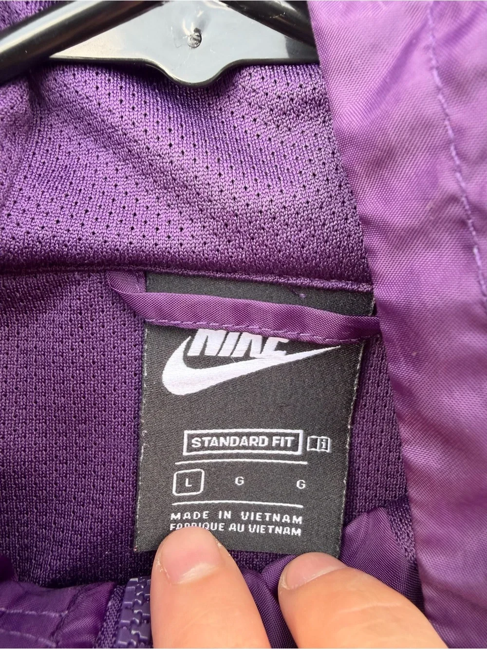 Nike Kids Purple & Black-White Zebra Print Hooded Rain Jacket